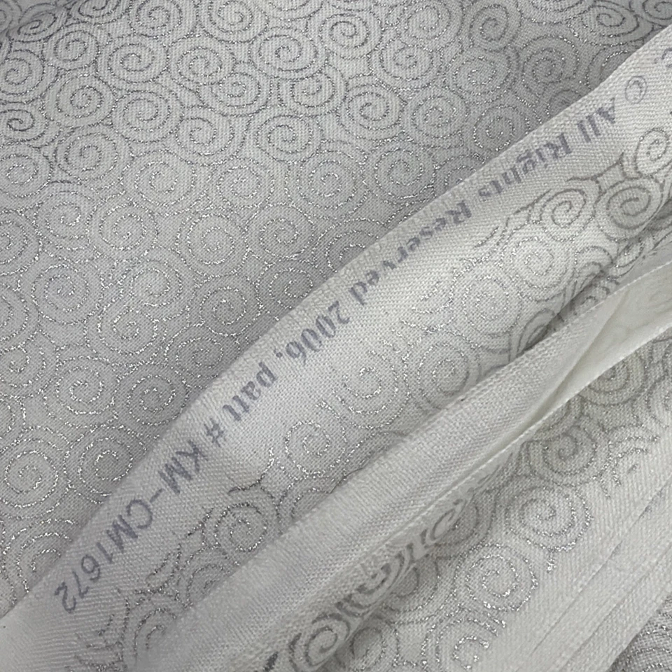 Karen Montgomery Timeless Treasures Metallic Silver  First Frost Cotton 2.5 Yard - Image 4 of 4