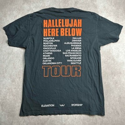 Elevation Worship Hallelujah Here Below 2019 Tour Shirt Mens XL flaw*