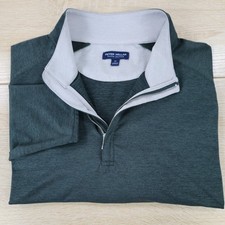 NO LOGOS Men's XL Peter Millar Crown Crafted Stealth Performance Zip Pullover