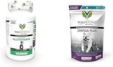 VetriScience Canine Plus Multivitamin Omega Plus Skin Supplement for Dogs