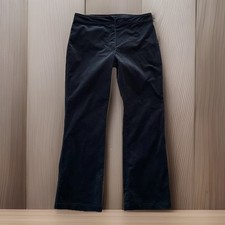 J. CREW Women's 12 Black Velvet Corduroy Wide-Leg Trouser Casual Business Pants