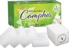 56g Natural Camphor Tablets   Soul Sticks Camphor Blocks Pack of 12 
