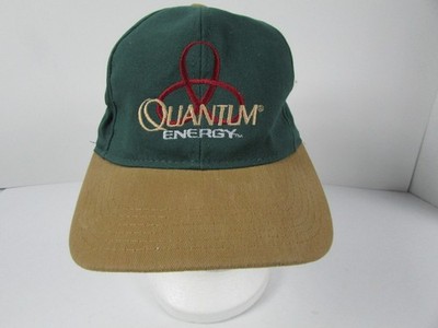 Quantum Energy Hat Green Beige Two Tone Outdoor Cap Leather Strapback