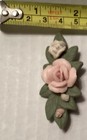 Vintage Avon Porcelain Yellow Petals Pin 1987 Flowers Pink Rose Brooch Jewelry — photo 5