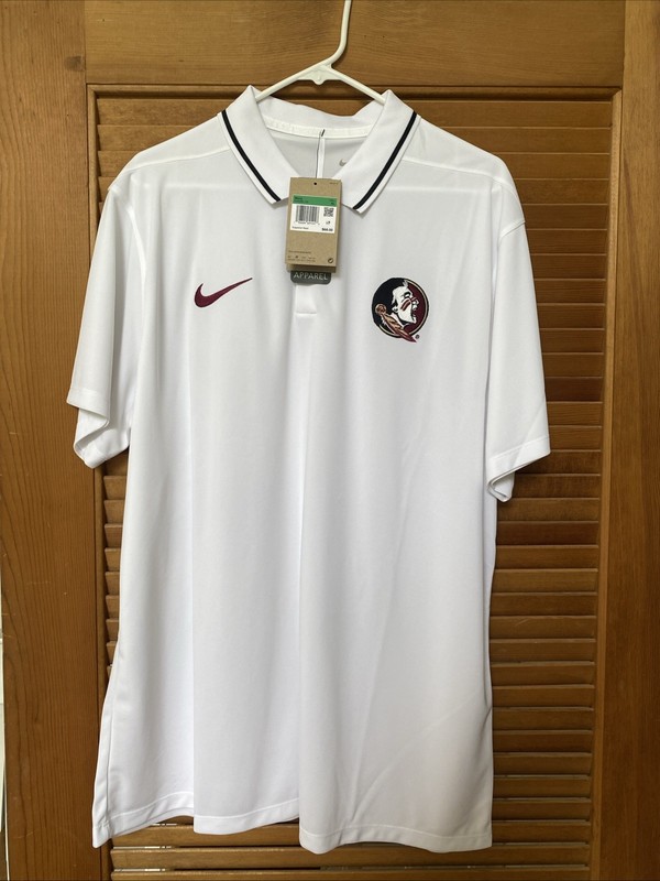 Nike Dri Fit FSU Polo White XL