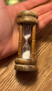 Vintage AVANTI Traditional Sand 3 Minute Wooden Egg Timer