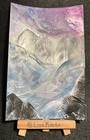 4x6 Original Landscape Mountain Sunrise Seascape Wax Encaustic Painting — photo 2