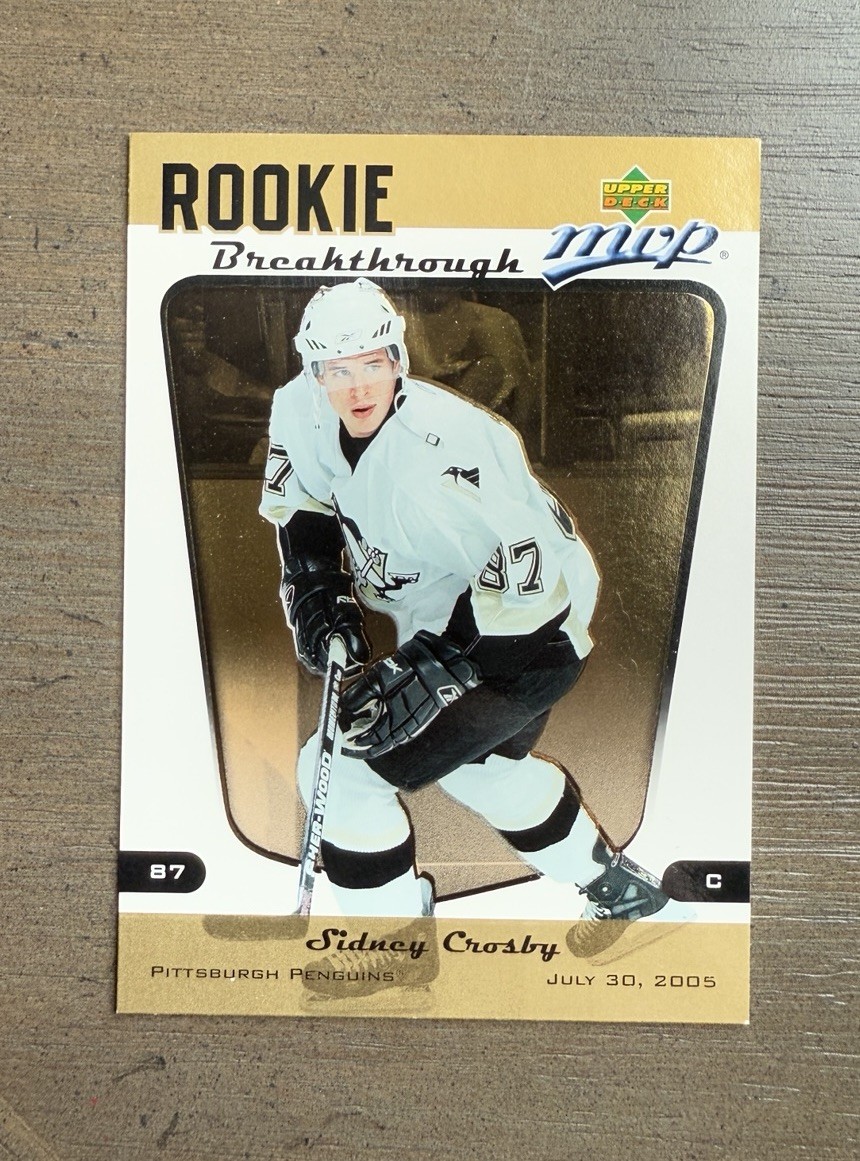 Sidney Crosby Rc 2005-06 Upper Deck MVP Breakthrough Rookie Rc #RB1 Penguins