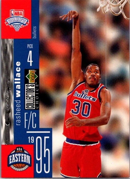 1995-96 Collector's Choice #D4 Rasheed Wallace 1995 NBA Draft Exchange