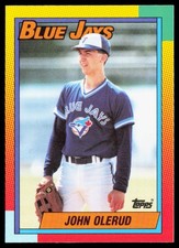 1990 Topps Traded #83T John Olerud RC Rookie Card Toronto Blue Jays. rookie card picture