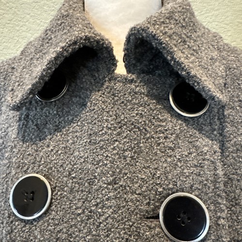Marvin Richard's New york Women's Wool Blend Pea Coat Jacket Gray size L - Picture 3 of 18