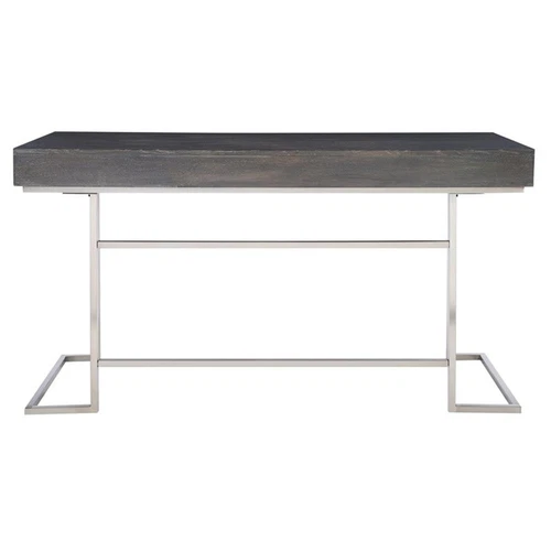 Uttermost Claude Contemporary Wood and Steel Desk in Gray Finish - Picture 3 of 7