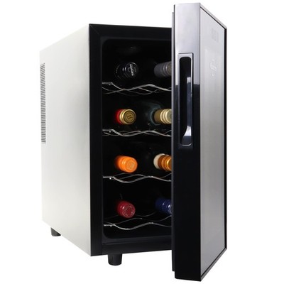 Koolatron 8 Bottle Wine Cooler, Black, Thermoelectric Wine Fridge, 0.8 cu. ft...