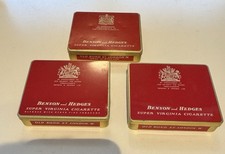 3 Old Benson Cigarette Tins - 1 to Late George VI & 2 to Her Majesty