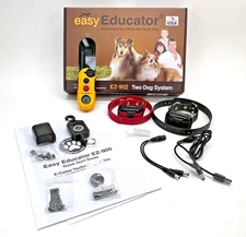 Easy Educator EZ-902 Remote Dog Trainer 2 Dog System 1/2 Mile Range ~ Very Good