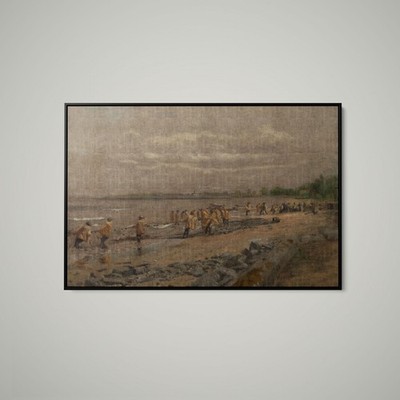 Thomas Eakins - Hauling the Seine - Art Print on Paper or Canvas