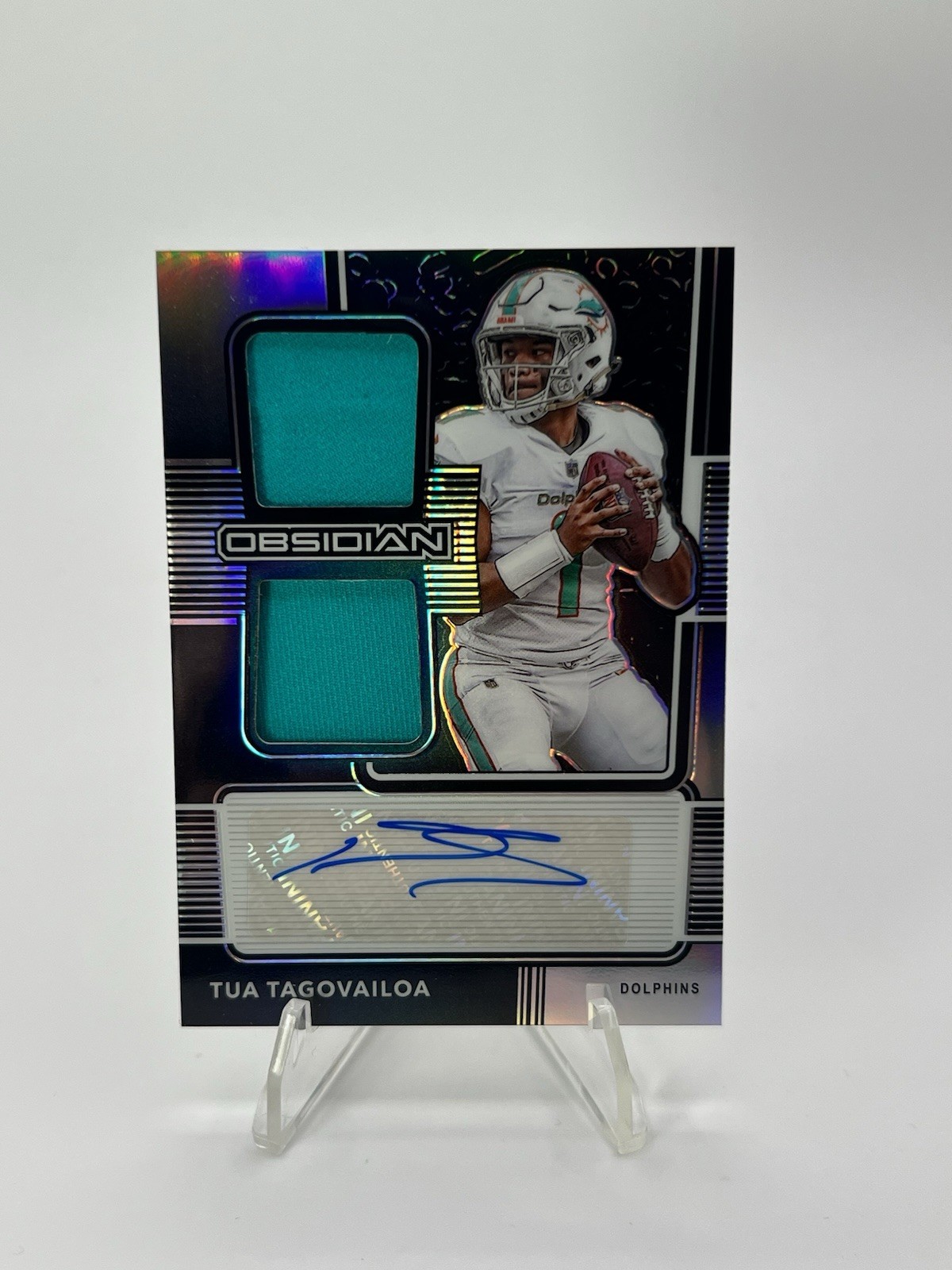 2020 Panini Obsidian - Tua Tagovailoa Rookie Auto SP Dual Patch RPA  /100