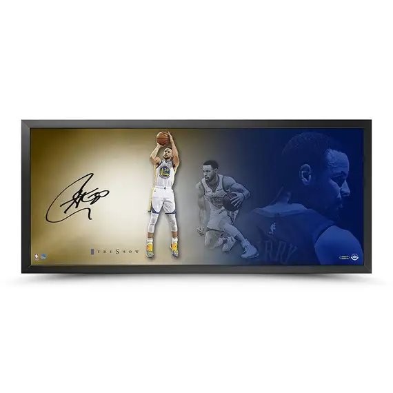 Stephen Curry Autographed Signed Golden State Warriors The Show 46x20 "Fluid" Framed Warriors UDA 