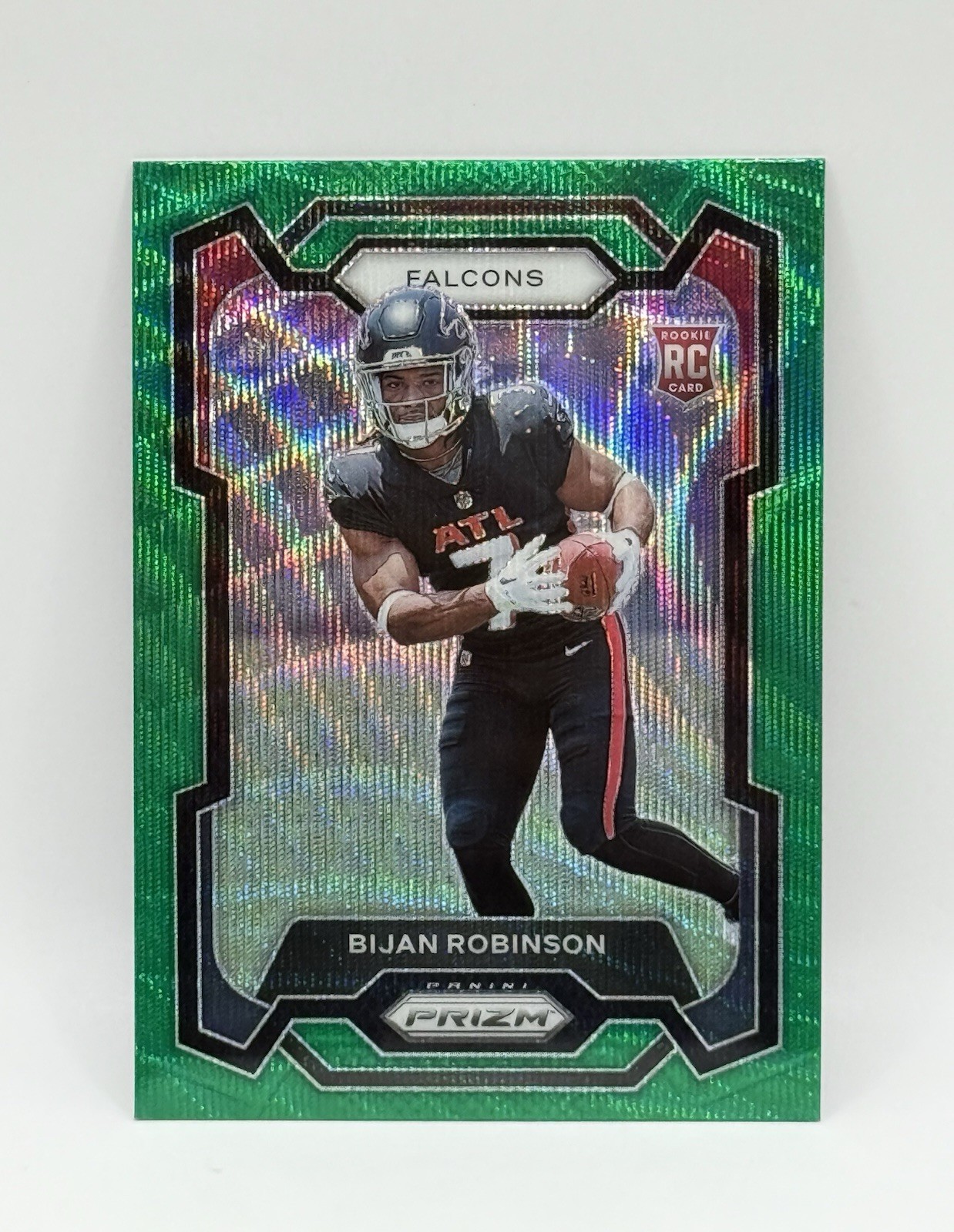 2023 Panini Prizm Rookie Green Wave Prizm #305 Bijan Robinson (RC) Falcons