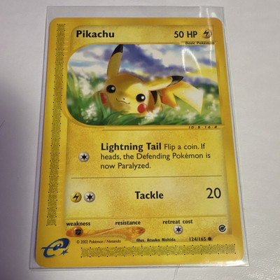 Nintendo Pikachu 124/165 Expedition Base Set e-Reader Regular Eng 50 HP Common