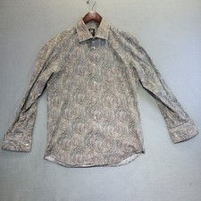 Stacy Adams 1875 Men's Paisley Long Sleeve French Cuff Dress Shirt Sz 15.5-32/33