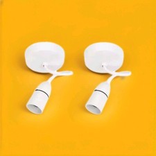 2×Pendant Light fitting set with Ceiling Rose BC Lamp Holder& Wire 6 inch Cable