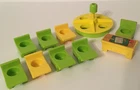 Vintage Fisher Price Little People Schoolhouse #923 Teacher & Student Desks