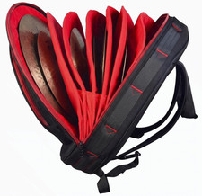 Heavy Duty 22" Drum Cymbal Bag, 12mm Padded Case with 10 Soft Cymbal Sleeves