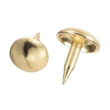 Upholstery Nails Tacks 8mm Dia 10mm Height Round Thumb Push Pins Gold - 100 Pcs