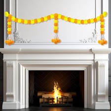 Diwali Artificial Marigold Garland Home Decorations Orange Yellow Art