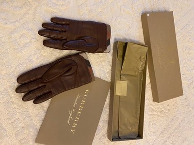 Burberry Damen Lederhandschuhe Cognac/Braun 7,5 OVP Rechnung