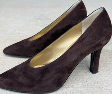 Yves Saint Laurent Brown Suede Leather Pumps Women's Size 7