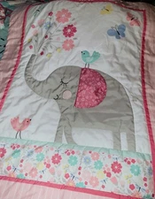 Nursery Set, Parents Choice 5 Piece Baby Elephant Crib Set For Baby Girl