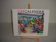1986 B Kliban Cat Calendar Penguin Books Vintage 11x14 in