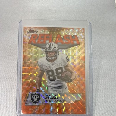 Topps Finest 2025 Brock Bowers Raiders Reflash Orange Geometric #RF-18 06/25