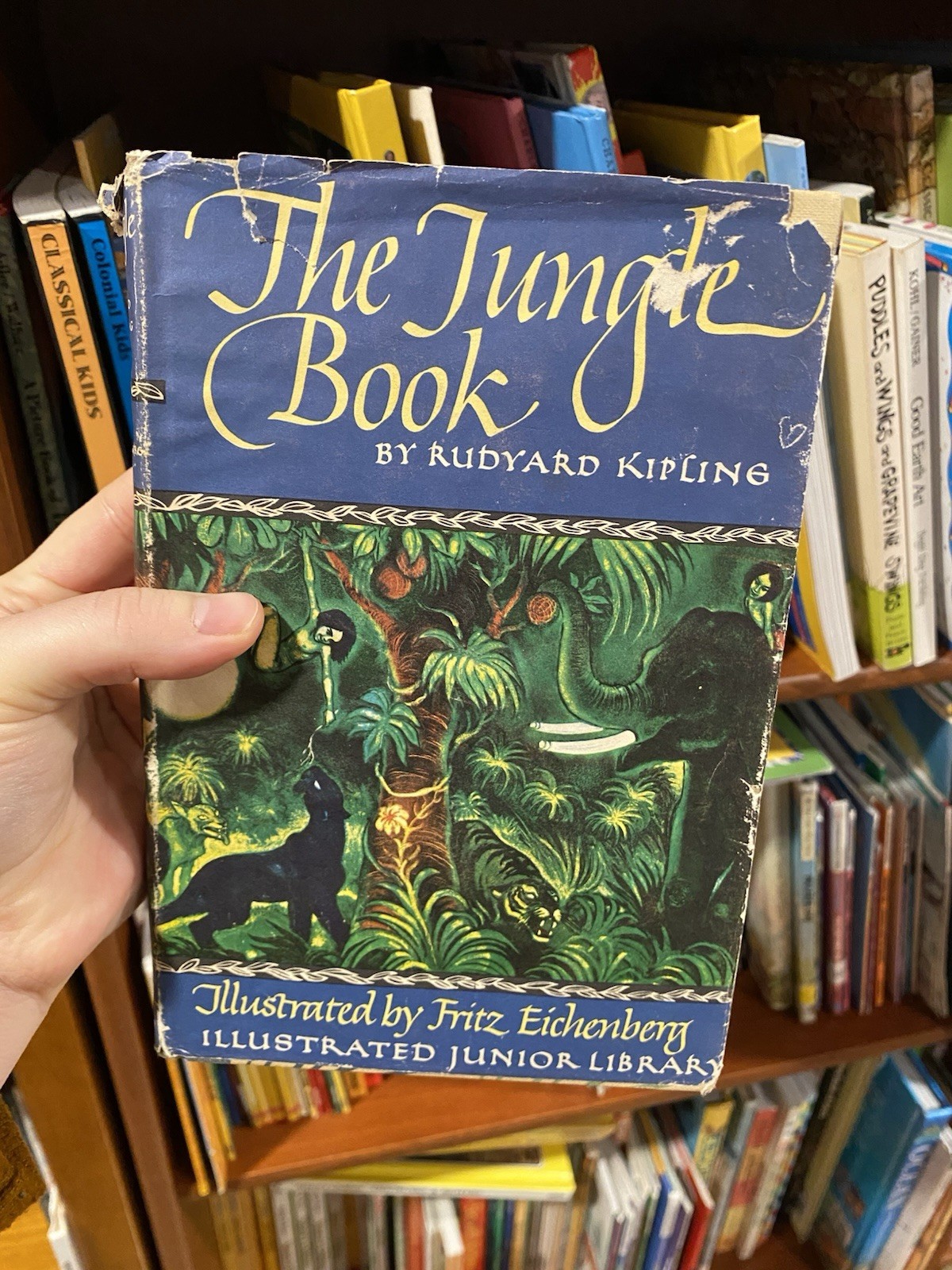 The Jungle Book by Rudyard Kipling 1950 Hardcover Illustrated Junior Library