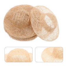 6 Pcs Handmade Straw Hat Mini for Decoration Project Doll Hats Knitting