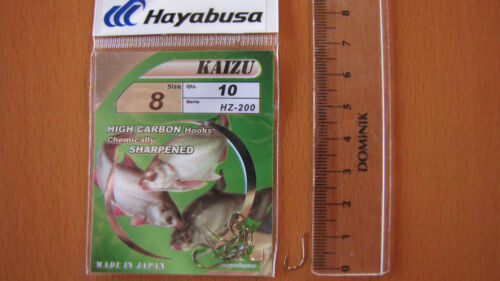 10 St.HAYABUSA KAIZU HZ-200 HOOKS NR 8 AUS JAPAN BROWN HAKEN HIT !!! - Foto 1 di 1
