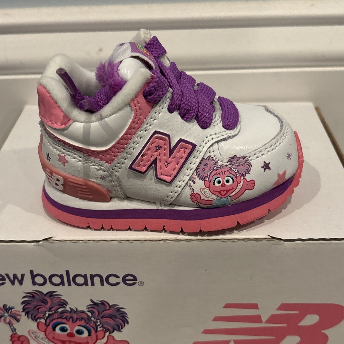 New Balance 574 Abby Cadabby sz 2 Baby X SESAME STREET RARE
