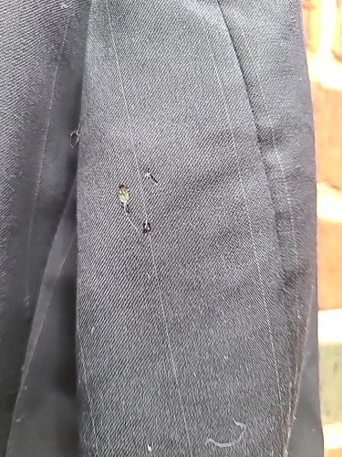 Costume homme vintage Ermenegildo Zegna 2 pièces double boutonnage laine rayures bleu 46R - Photo 7/13