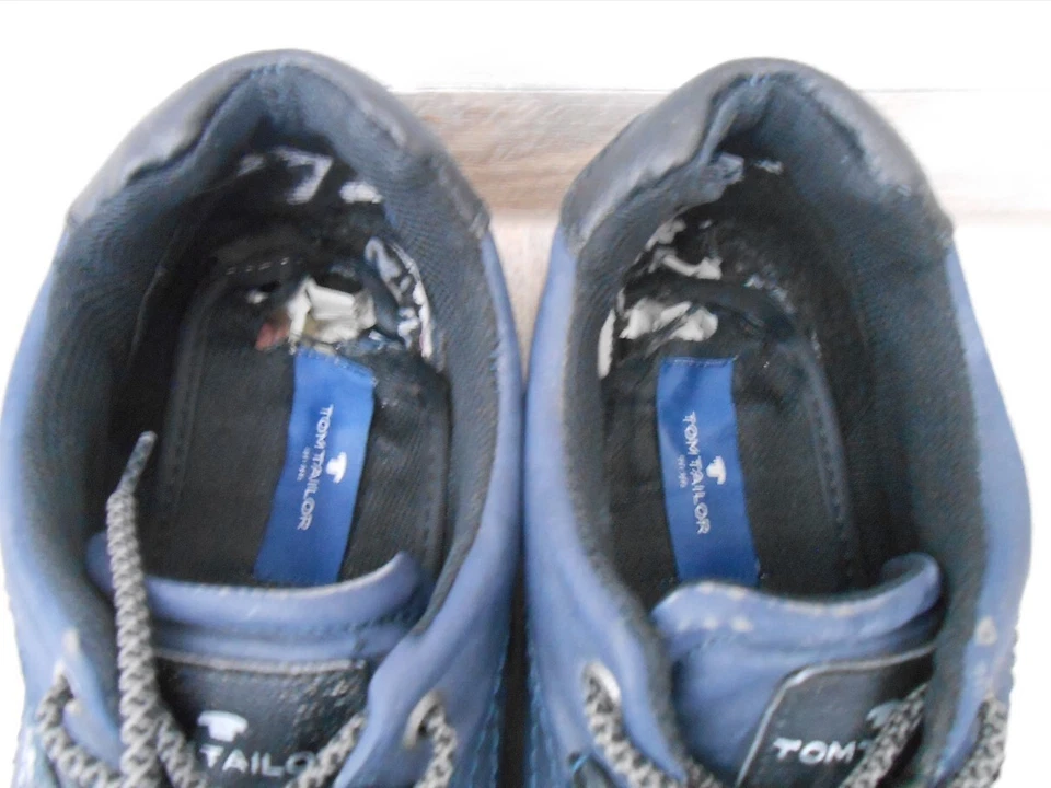 Tom Tailor Halbschuhe Snickers Herren Schuhe EU Gr. 45 HAVY USED FERTIG WORN — 第 2/4 张图片