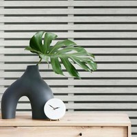 Fine Decor Wood Leisten Tapete FD43219 Grau Schwarz 3D Effekt Waschsbar
