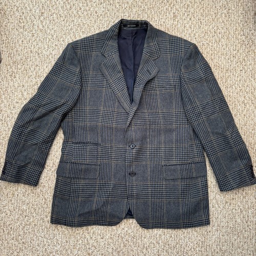 DAKS London Men’s Tweed Check 100% Pure New Wool Perfect Blazer Jacket 42 S