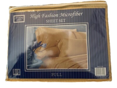 At Home High Fashion Microfiber Sheet Set Full Gold