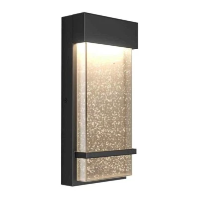 Artika Skyler Black Bubble Glass CCT Integrated LED Hardwired Wall Sconce
