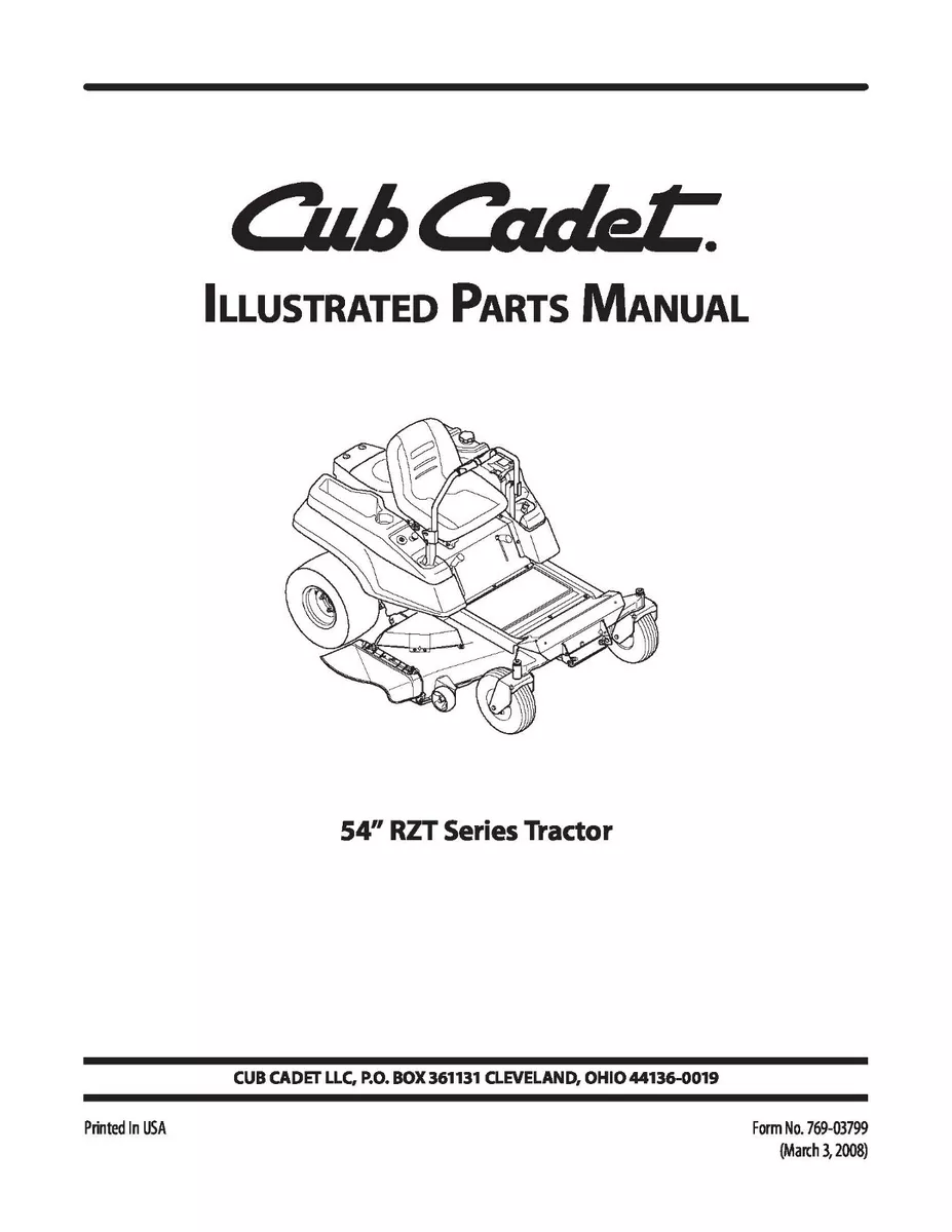 Rzt 54 cub cadet outlet