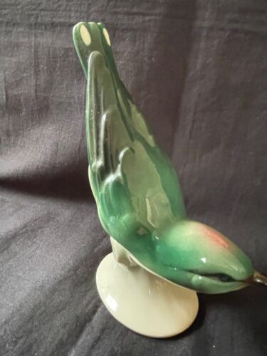 Ancien oiseau en porcelaine allemande. Plusieurs marques + numéro bas - Photo 7 sur 8