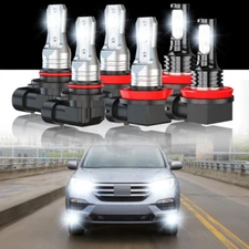 For Honda Pilot 2006-2018 Combo LED Headlight High Low Beam + Fog Light 6x Bulbs