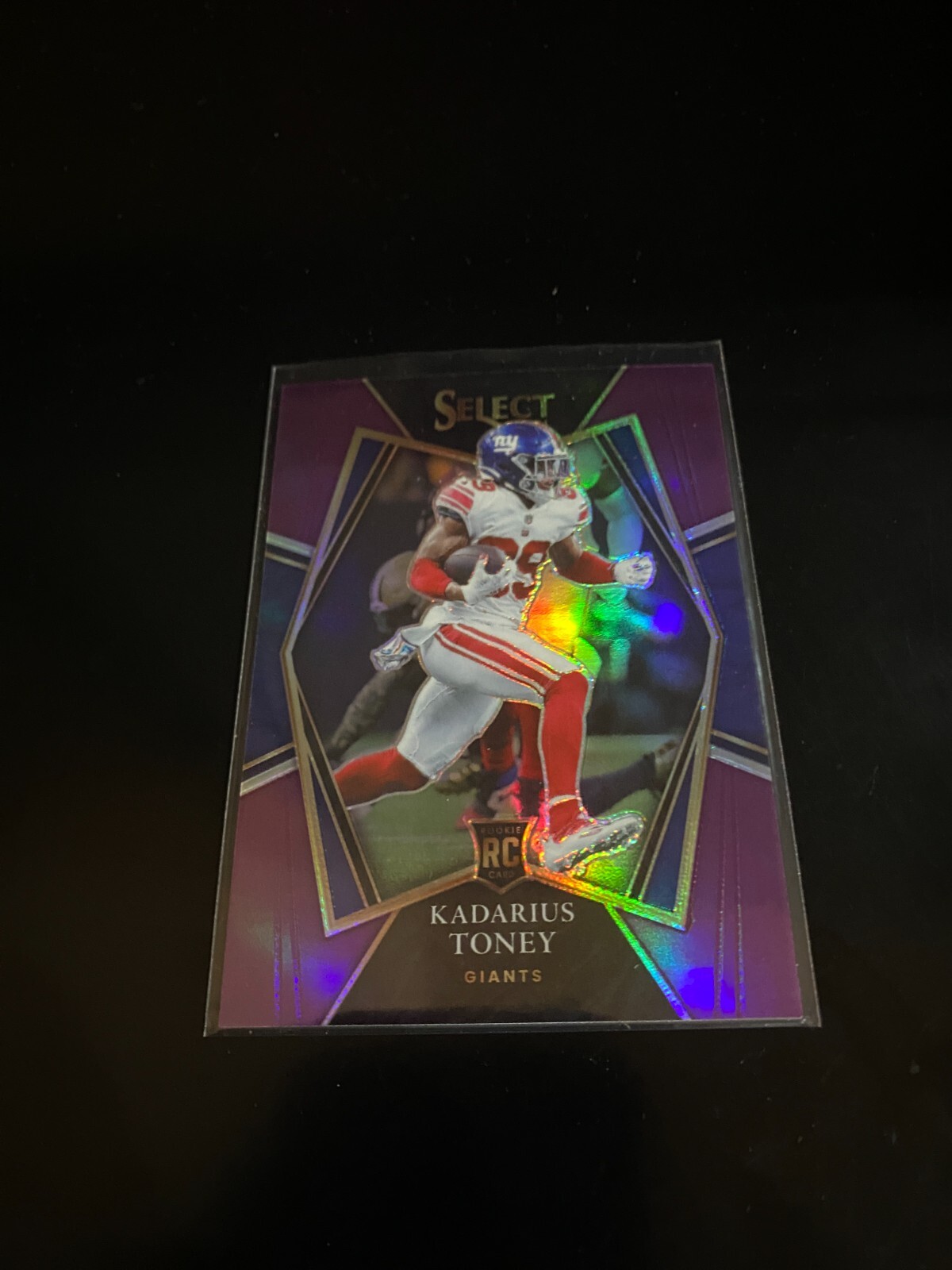 Kadarius Toney 2021 Select Premier Level Purple Prizm /75 RC Giants 152 PWE