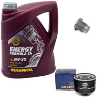MotoröL Set 5 Liter + ÖLfilter + ÖLablassschraube FüR Dacia Duster Renault Clio